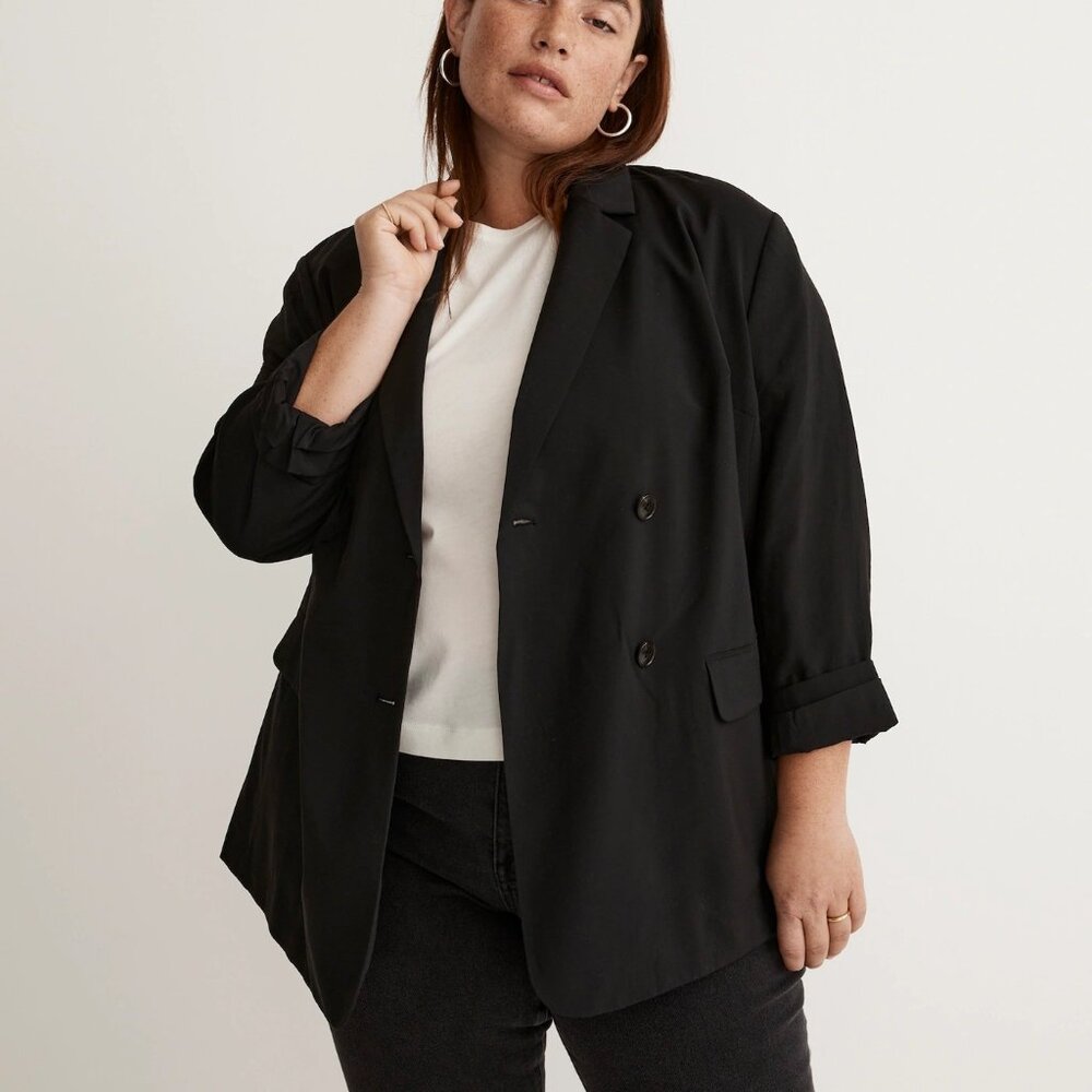 Madewell The Plus Relaxed Blazer in Softdrape Women's 2X NWT